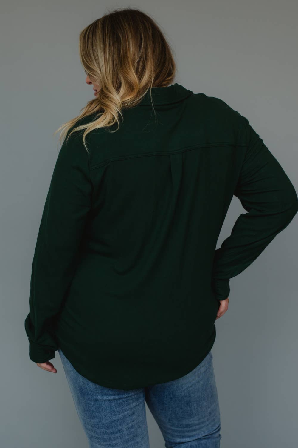 Hunter Green Super Soft Button Up (XXL)