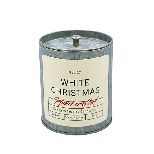 White Christmas Farmhouse Candle