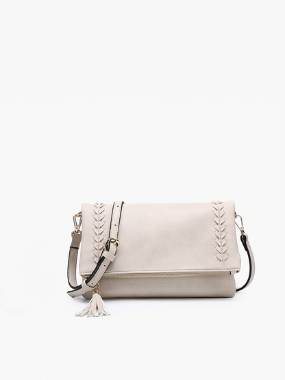Whipstitch Crossbody w/ Tassel Zip