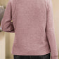 Textured Quarter-Zip Sweatshirt - Blossom Pink