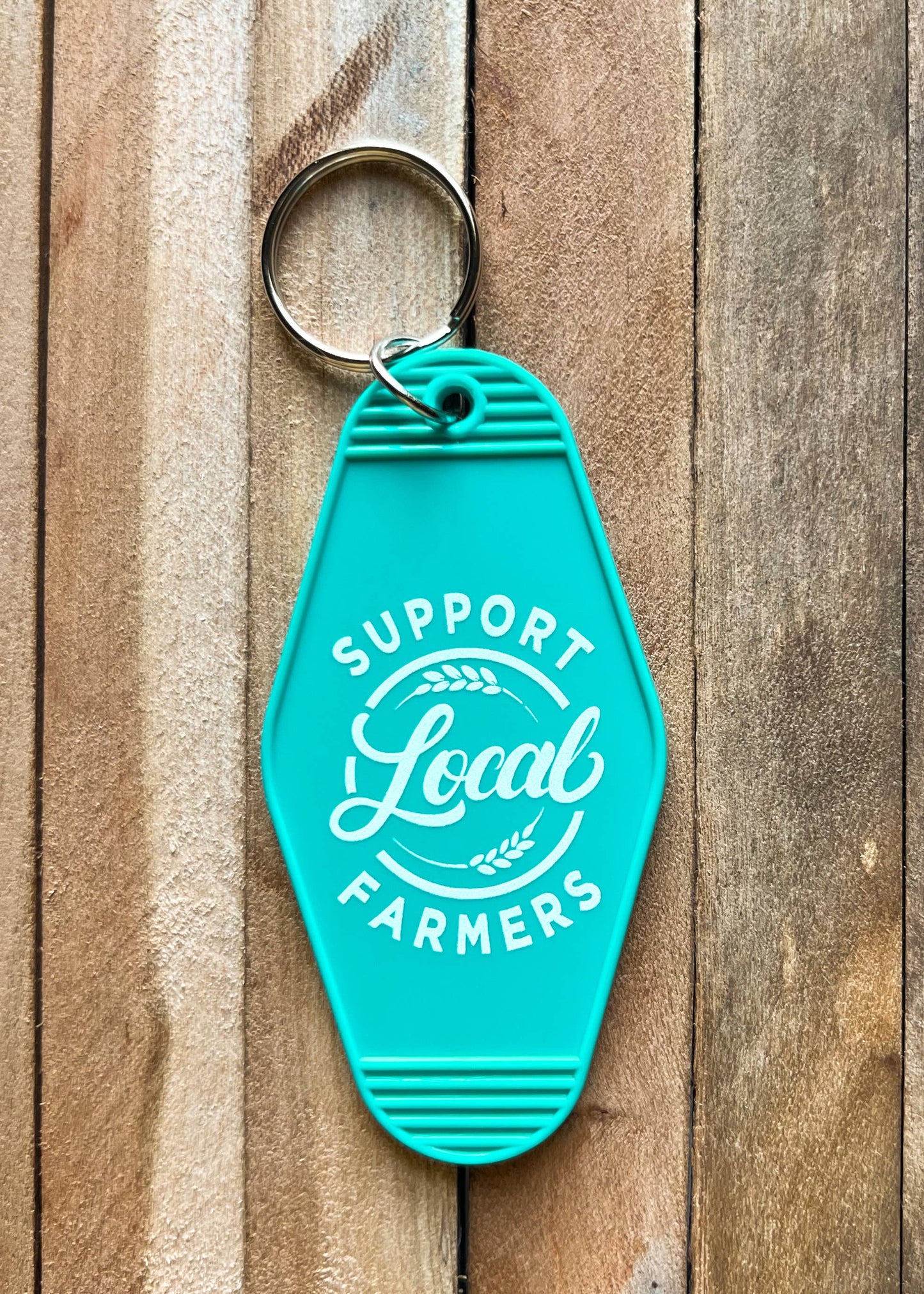 SUPPORT LOCAL FARMERS - Turquoise Vintage Motel Keychains