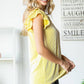Ribbed Top with Ruffled Sleeve