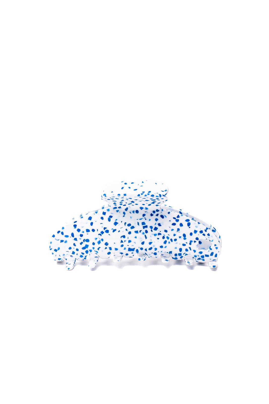 BLUE SPECKLED ACETATE CLAW - 2 SIZES