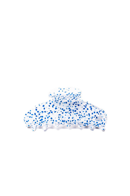 BLUE SPECKLED ACETATE CLAW - 2 SIZES