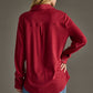 Super Soft Button Up - Heather Red
