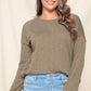 ROUND HEM WIDE KNIT TOP - MOSS GREEN