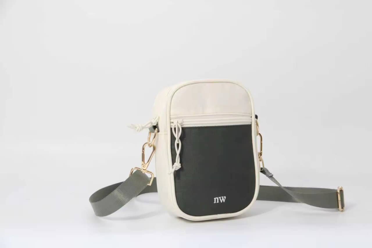 Crossbody Bag | Duo-Tone Tan/Green