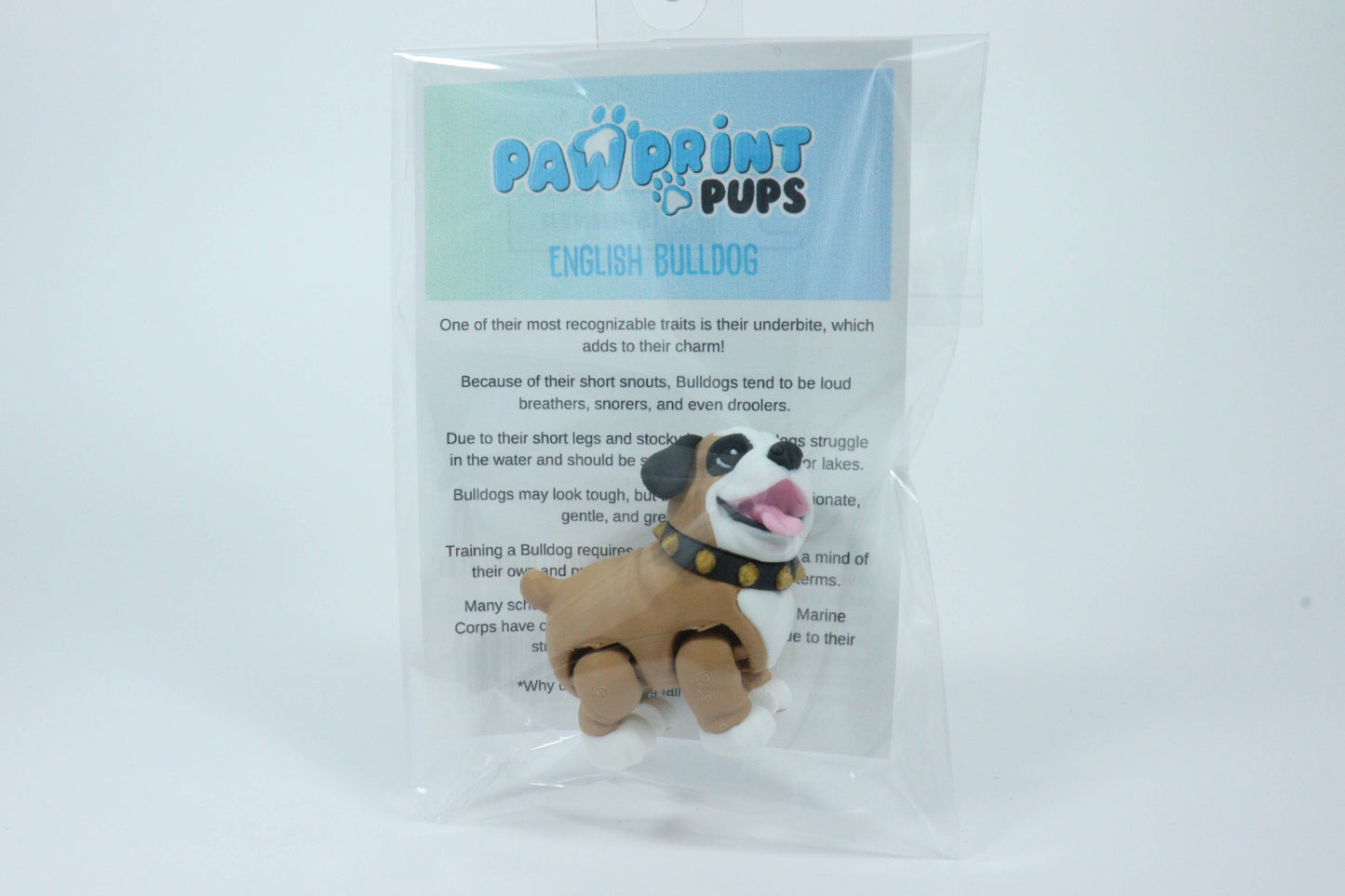 Paw Print Pups - English Bulldog, Fidget Figurine