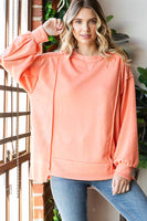 Textured Coral Knit Top