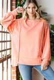 Textured Coral Knit Top