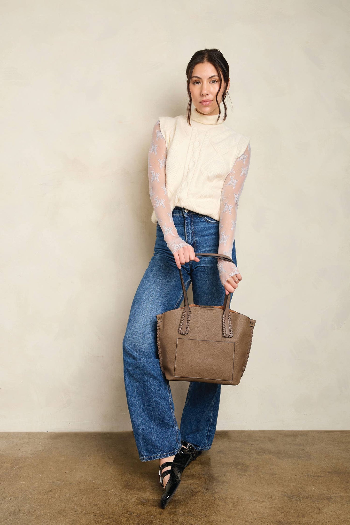 Whipstitch 3-Compartment Tote