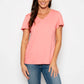 Rose V-Neck Lattice Back Top