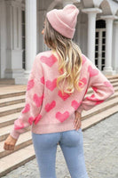 Light Pink Hearts Sweater