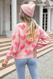 Light Pink Hearts Sweater