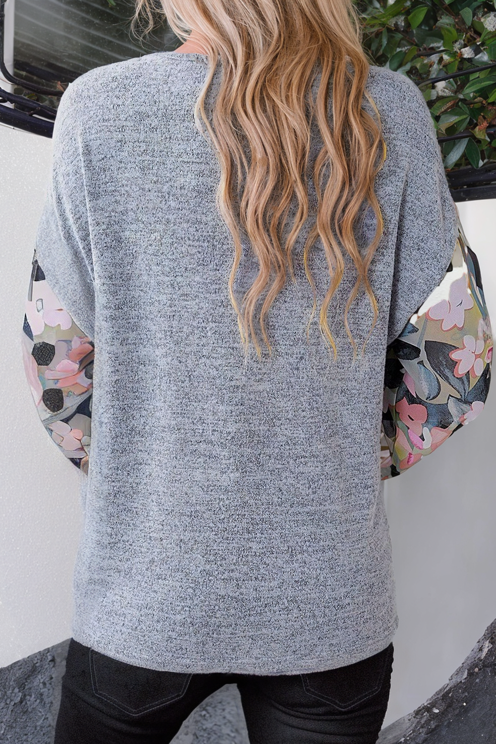 Floral Lantern Sleeve Top