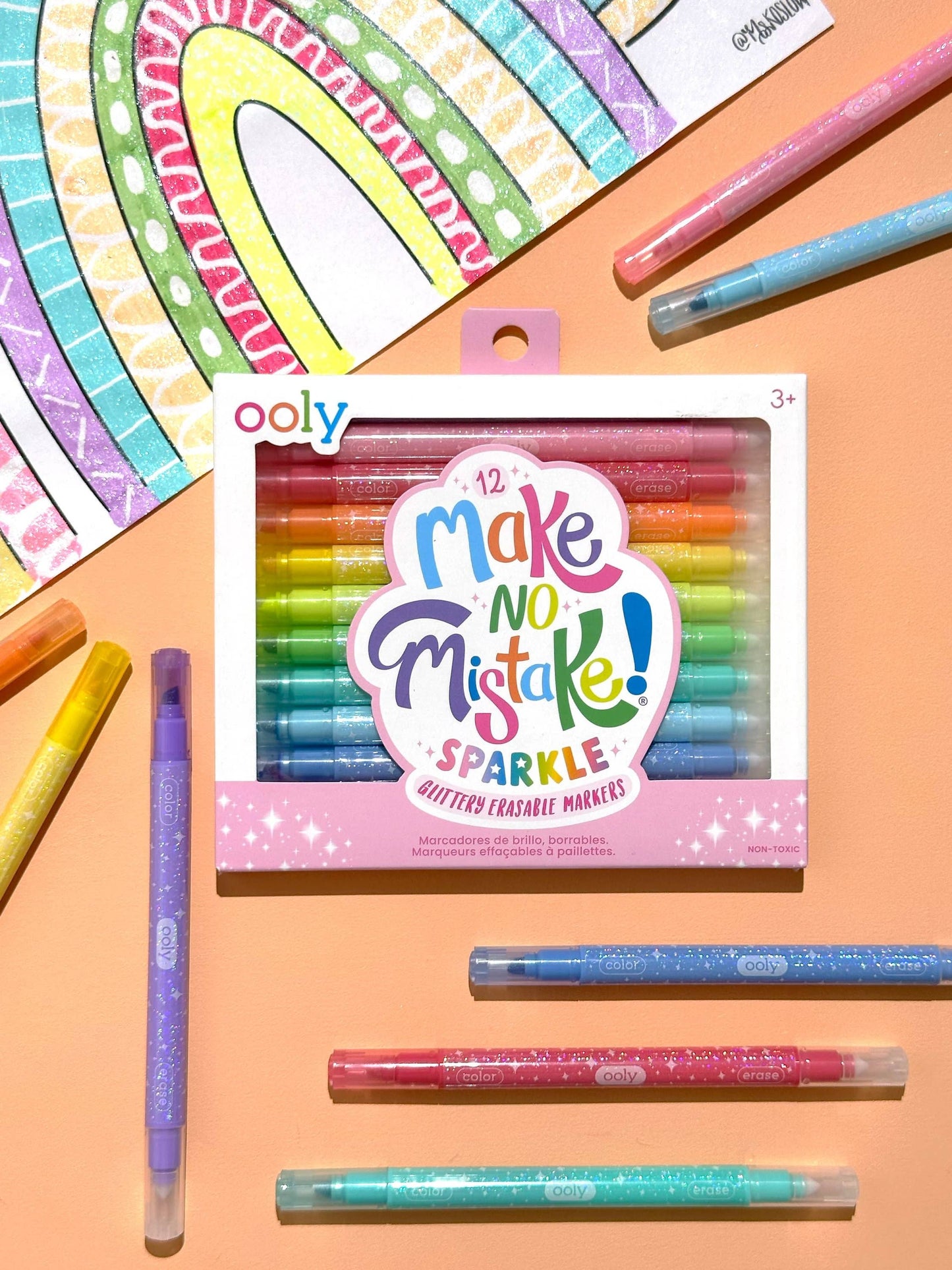 Glittery Erasable Markers