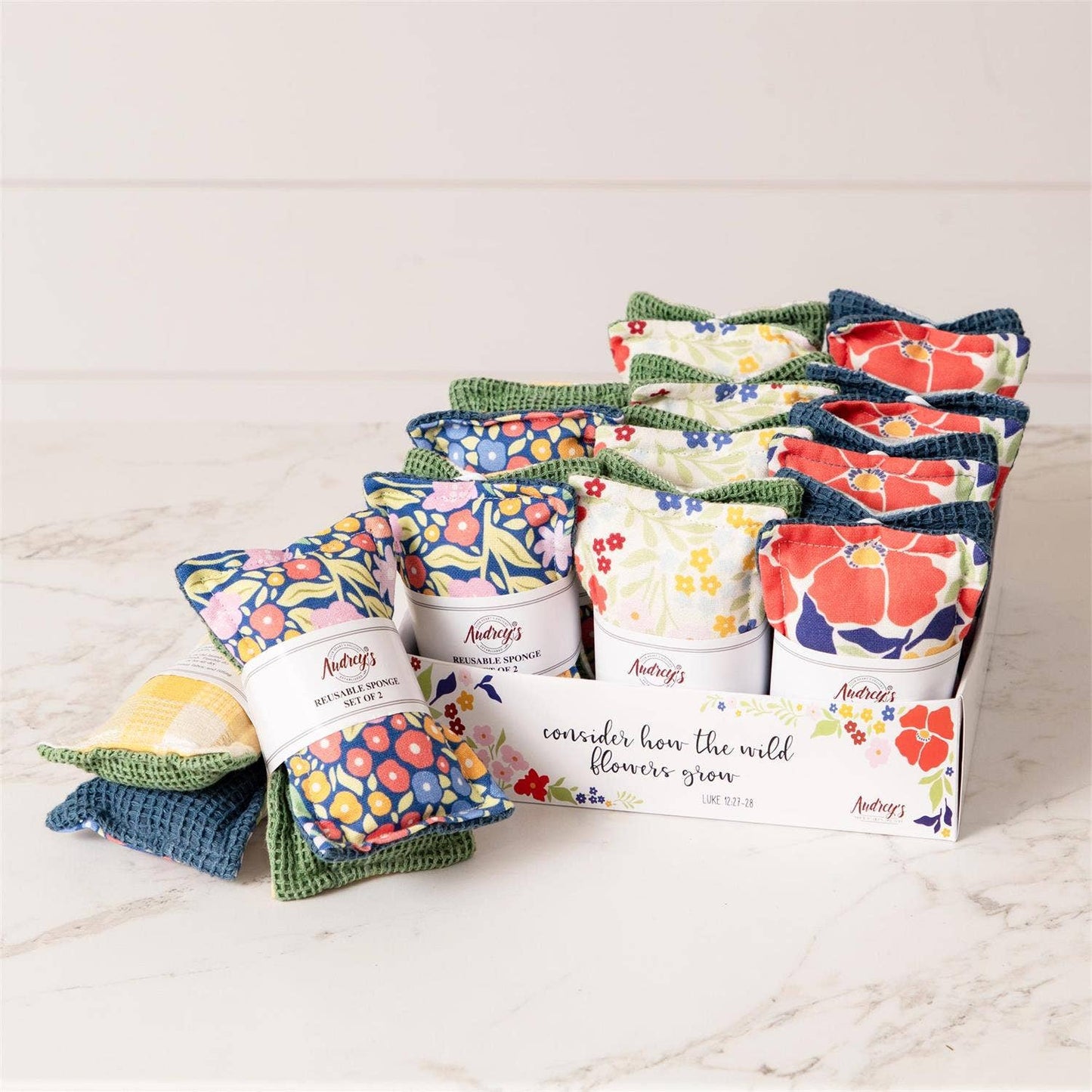 Reusable Fabric Sponges - Fun Floral Set