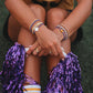 "Game Day" Purple & Yellow Hair Tie Bracelets