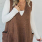 V-Neck Oversized Knit Vest