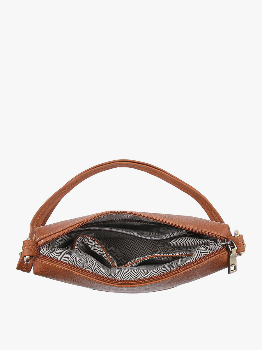 Dylan Crossbody w/ 2 Side Tassel Zippers: Navy