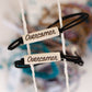 Longhorns Stamped Cursive Bracelet