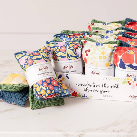 Reusable Fabric Sponges - Fun Floral Set