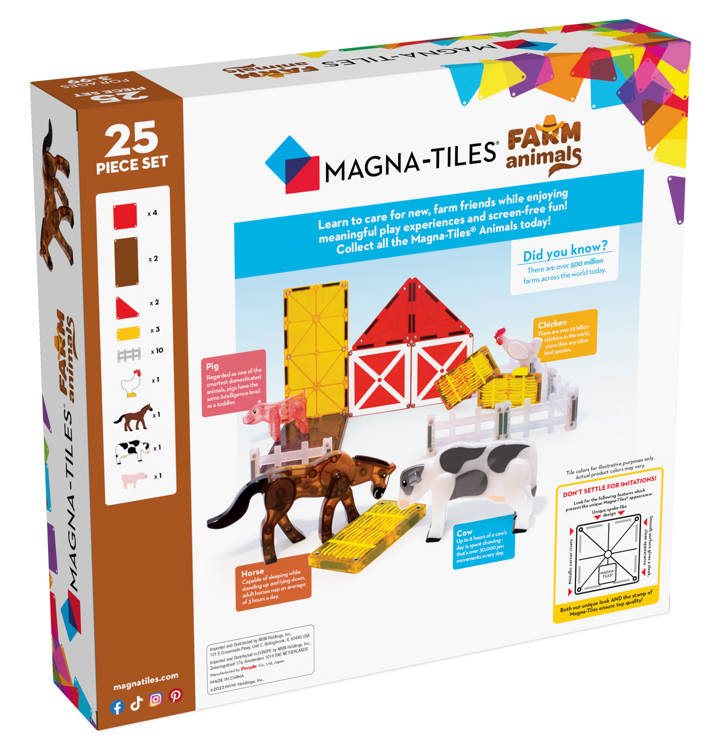Magna-Tiles Farm Animals (25-Piece Set)
