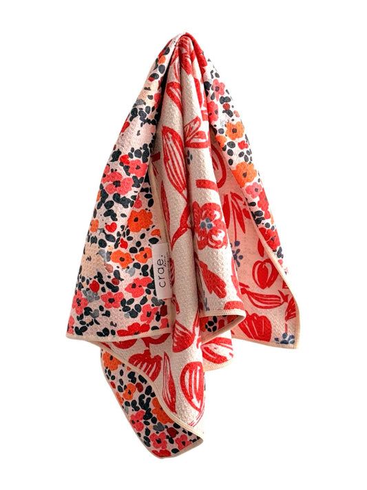 Rust and Rows: Reversible Hand Towel