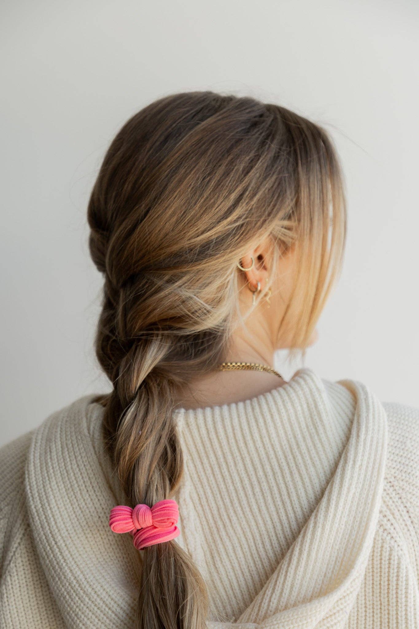 Nylon Bow Slick Back Hair Ties