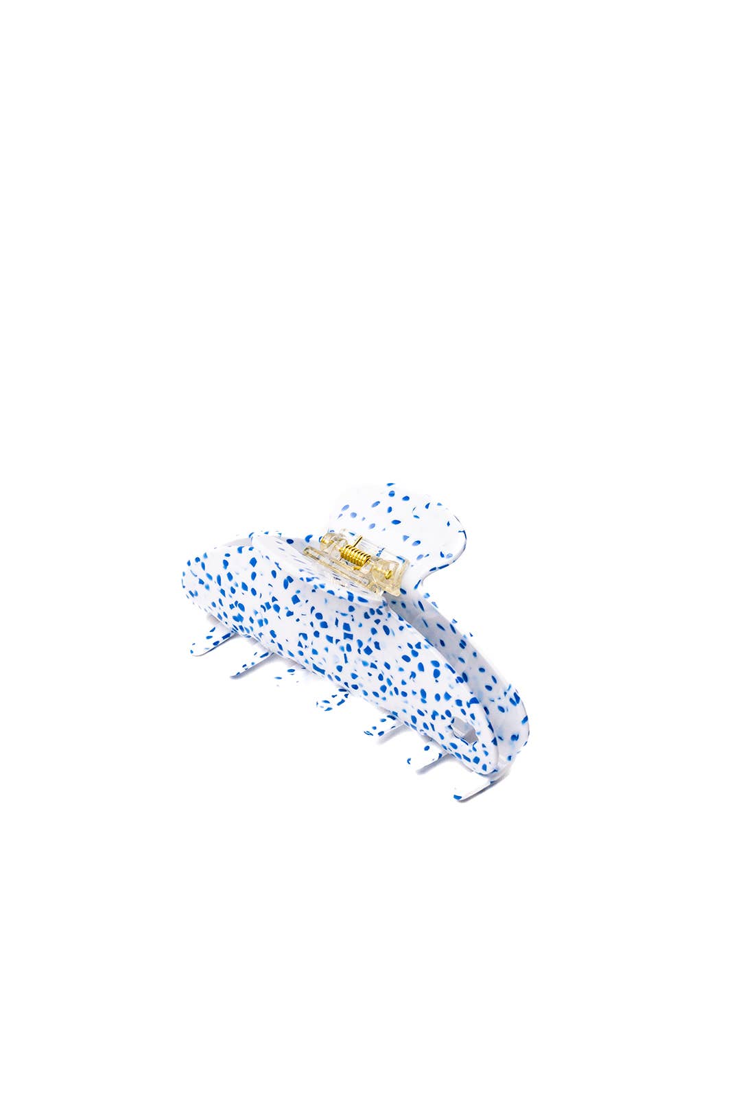 BLUE SPECKLED ACETATE CLAW - 2 SIZES