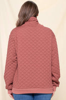 QUILTED PULL-OVER - MAUVE