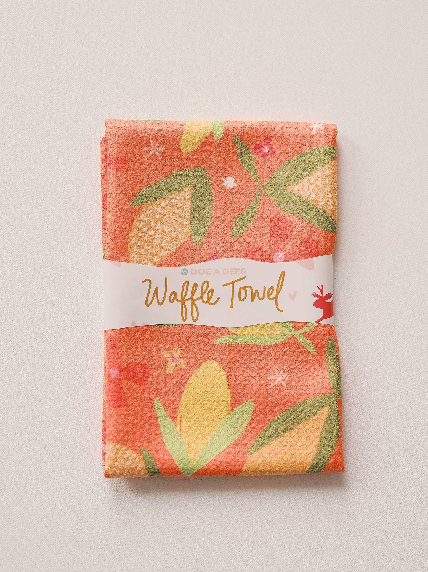 Waffle Towel (Corn & Flowers)