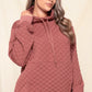 QUILTED PULL-OVER - MAUVE