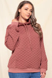 QUILTED PULL-OVER - MAUVE