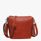 Dylan Crossbody w/ 2 Side Tassel Zippers: Navy
