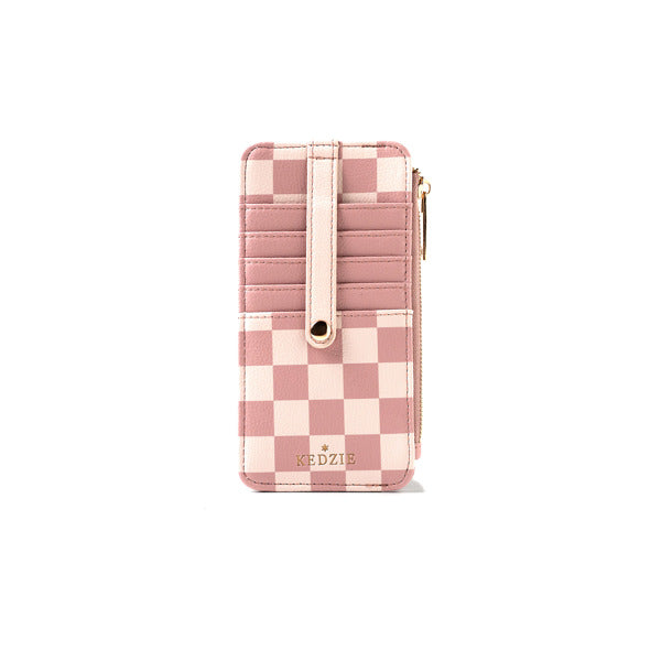 Essentials Wallet - Pink Check
