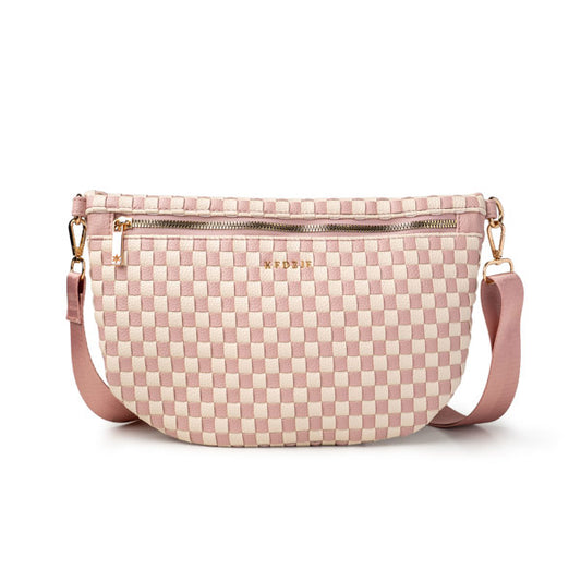 Pink Terrace Woven Crossbody