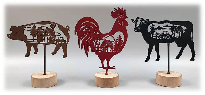 Farm Animal Metal Art