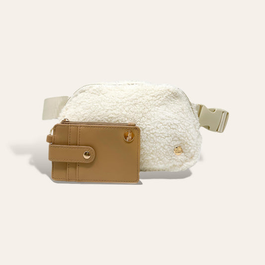 COZY All You Need Belt Bag + Keychain Wallet - Cozy Cream