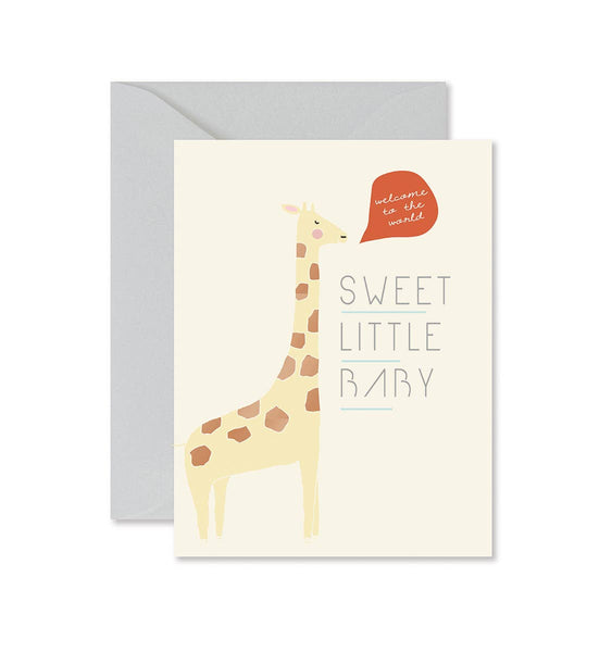 Giraffe Sweet Little Baby - Card