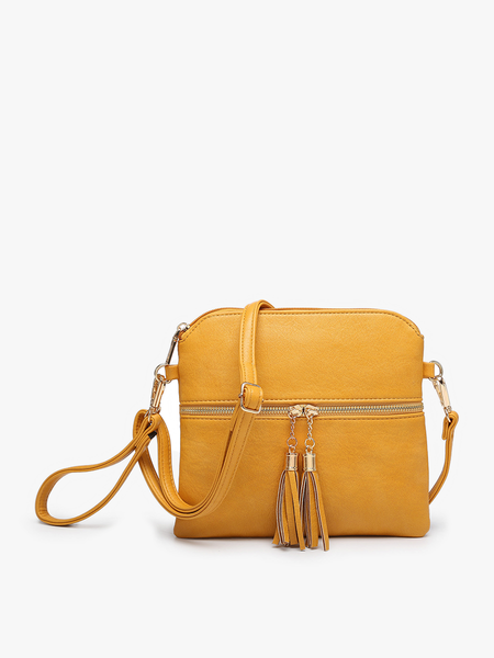 Mustard Crossbody/Wristlet w/ Front Zip Pocket