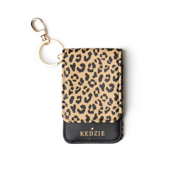 Cheetah ID Holder Keychain