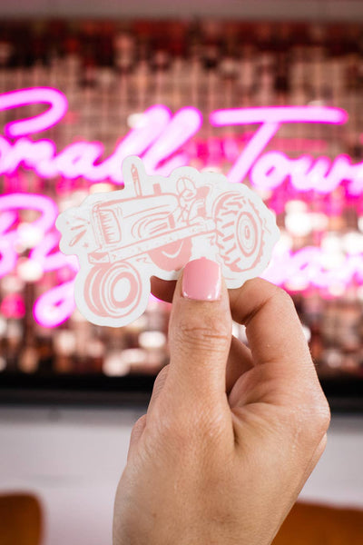 Pink Tractor - Sticker