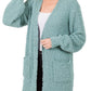 Popcorn Cardigan with Pockets - Blue Grey