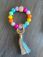 Rainbow Wristlet Keychain