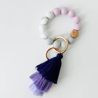 Tiered Tassle Keychain | Silicone Wristlet Key Ring