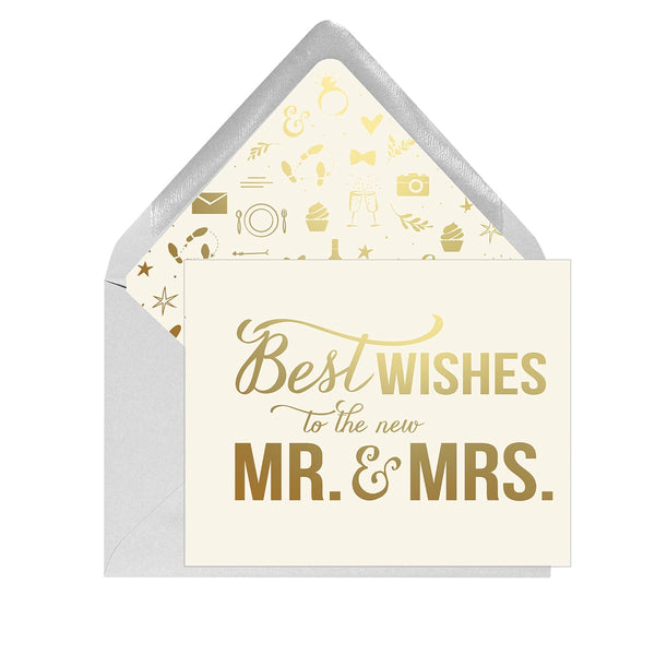 Best Wishes Mr and Mrs - Card