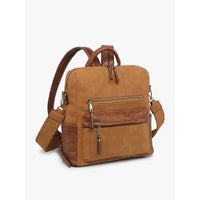 Suede Convertible Backpack Purse