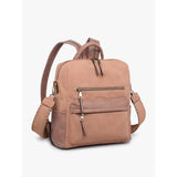 Suede Convertible Backpack Purse