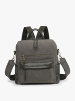 Suede Convertible Backpack Purse